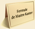 Formule de Maitre Kanter
