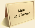 Menu de la Taverne